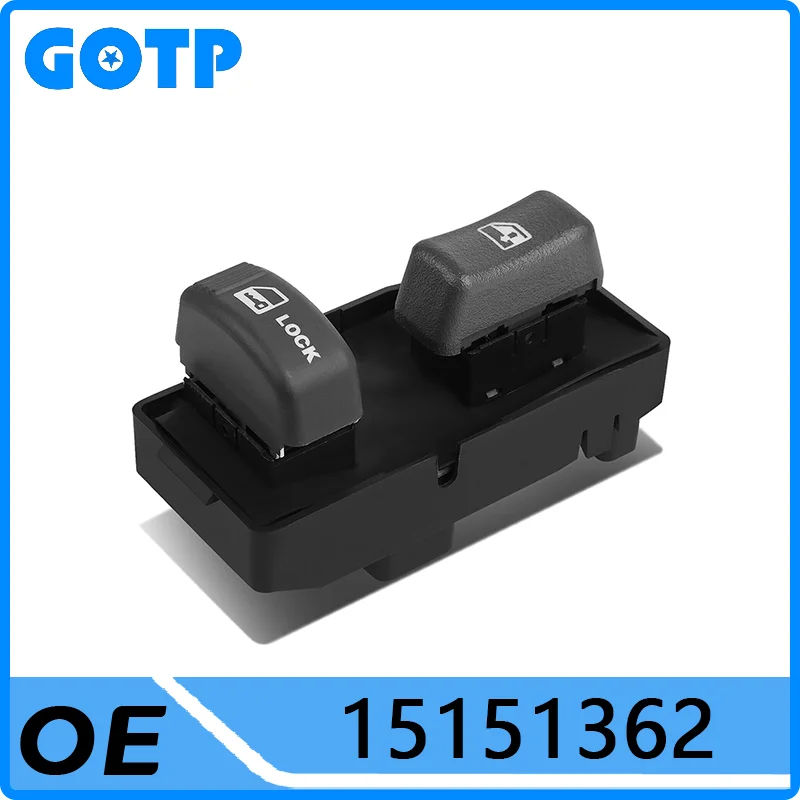 

GOTP Main Driver Power Window Lift Control Switch Button #15151362 For Chevrolet Blazer S10 Silverado C41 GMC Jimmy Sonoma Yukon