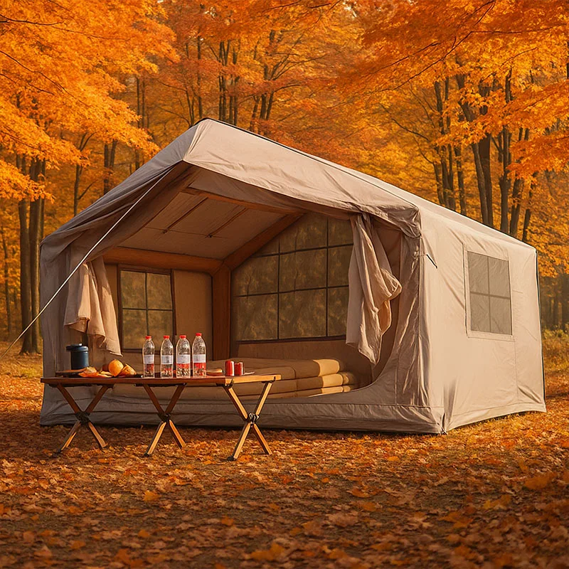 

Автоматический 4-6 человек 7,5 ㎡ Портативная надувная палатка, непромокаемая водонепроницаемая оксфордская парусиновая оксфордская ПВХ-палатка для выживания на открытом воздухе, кемпинга