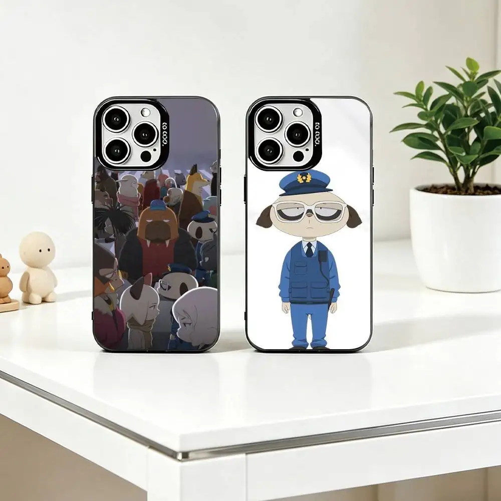 

A-Anime O-Odd Taxi Phone Case For iPhone 17,16,15,14,13,12,11 Plus,Pro Max,XS,Colorful Silver Phone case Funda Cover