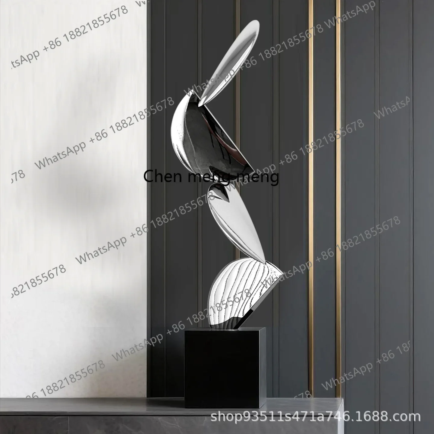 

X Abstract ornament stainless steel modern home study geometric home decoration model room