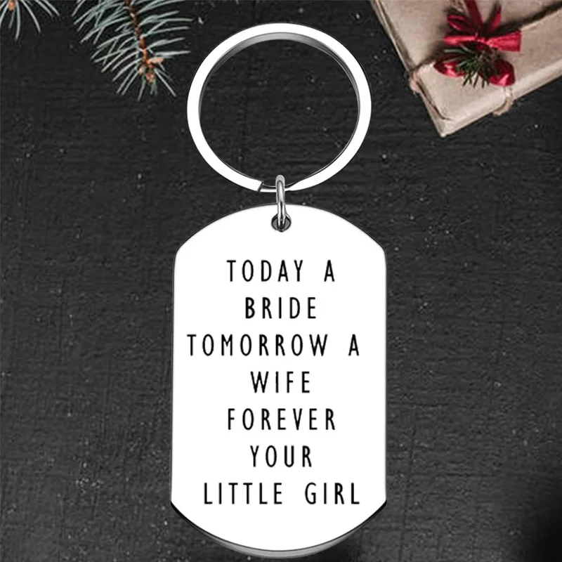 Cute Wedding Gift Keychain Pendant Today a Bride Tomorrow a Wife Key Chains