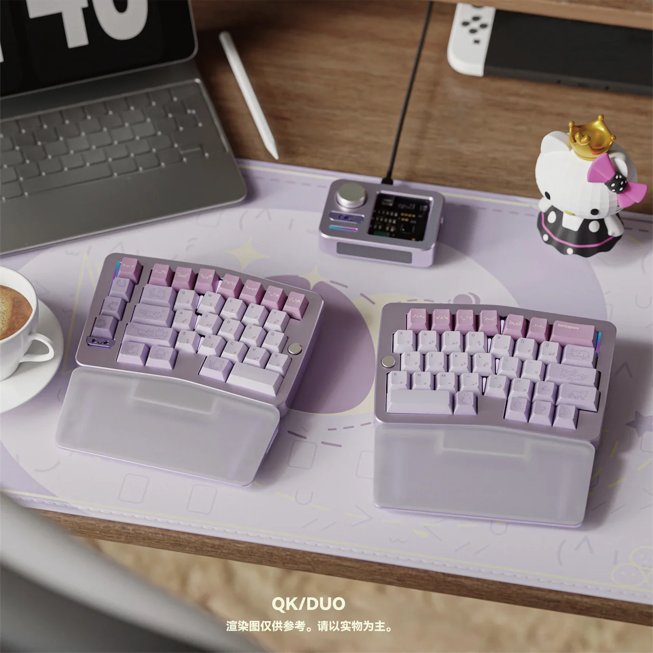 

Taro Balls with Bubbles Theme Keycaps Set PBT Cherry Profile 167key Custom Original Handmade for Mechanical Keyboard Accessories