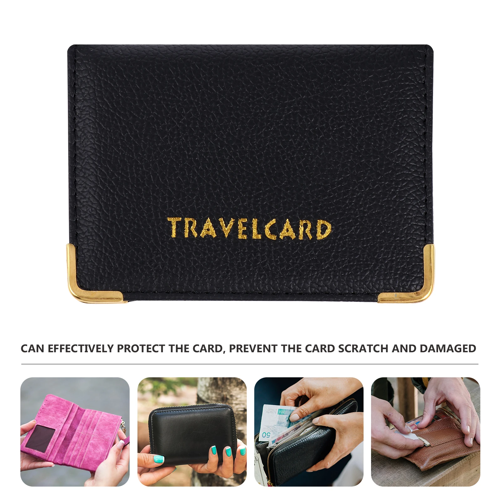 

Slim ID Case Credit Sleeve Bank Bag Holder Protective Pouch Cards Pack Material Workmanship Storage Practical Daily Use