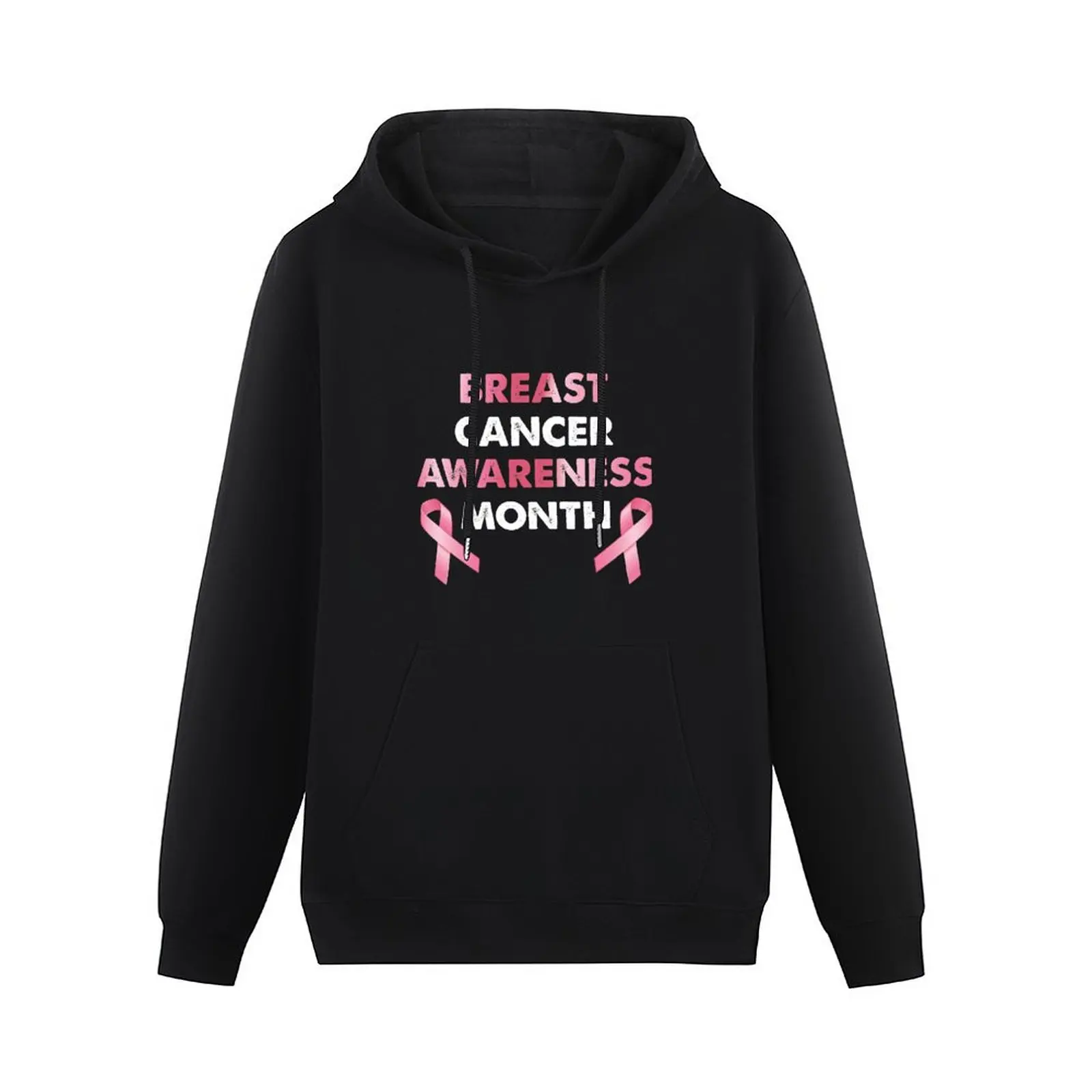 Breast Cancer Awareness Month Pullover Hoodie anime clothes men's winter sweater hoodie men