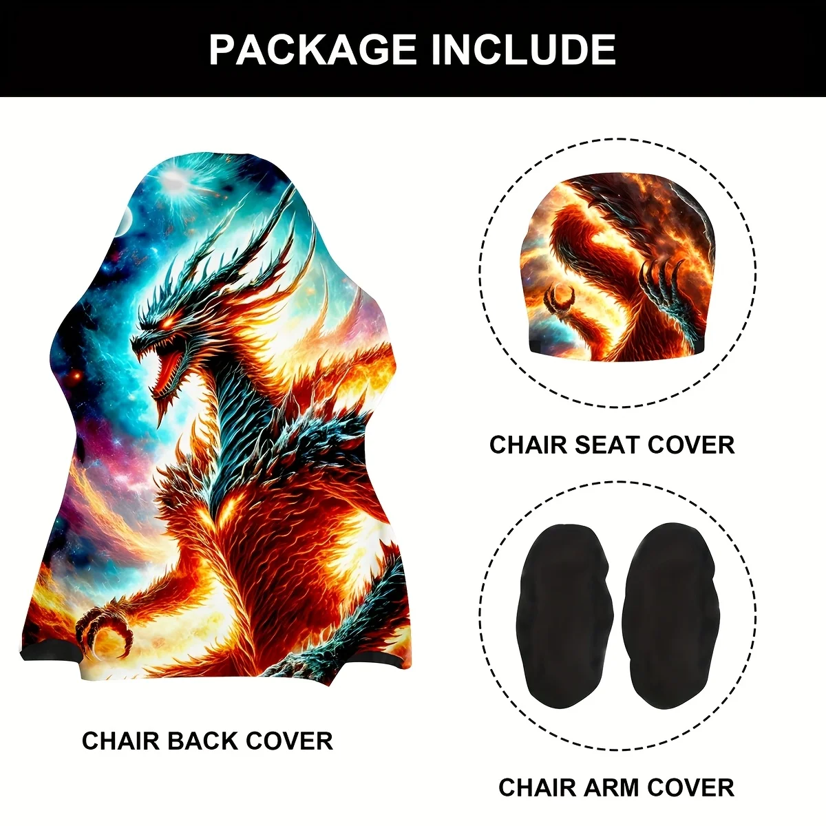 4Pcs/ Set Gaming Chair Covers Featuring High Elasticity Washable Materials Chair Covers for Gaming Chairs Home Office Decoration