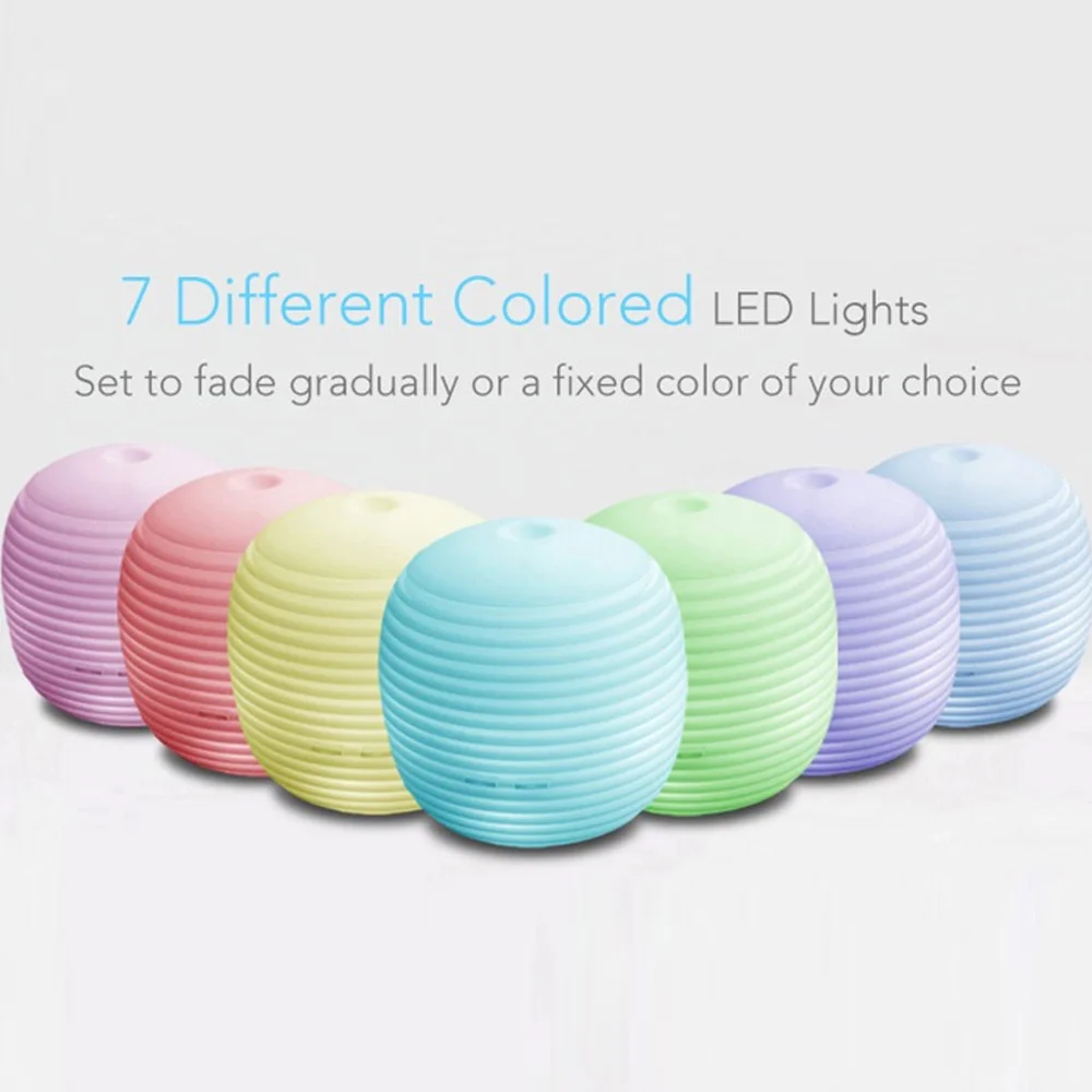 Umidificatore per aromaterapia 3 in 1 con luci notturne a 7 colori Diffusore di design mini lanterna portatile per l'arredamento dell'atmosfera romantica