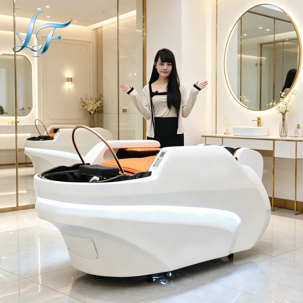 

High Premium 4D Full Body Electric Massage Shampoo Bed Custom Luxury Wide Salon Wash Basin For Professional Hair Salon Daily Use