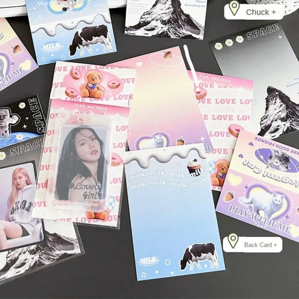 

Idol Card Holder Idol Card Peripheral Storage Gift Bag Waterproof Transparent Love Jewelry Self-adhesive Bag 10x10cm