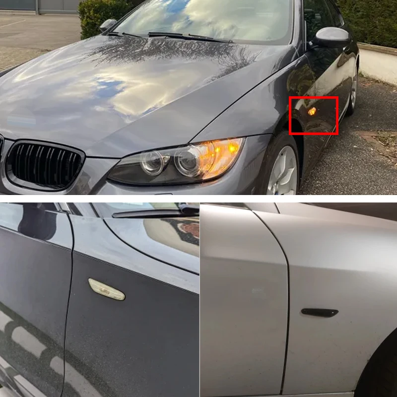2 قطعة لسيارات BMW E82 E81 E88 E46 E90 E91 E92 E93 E60 E61 X3 E83 X1 E84 E87 فقط قذائف الحاجز الجانب ماركر ضوء يغطي لا لمبات