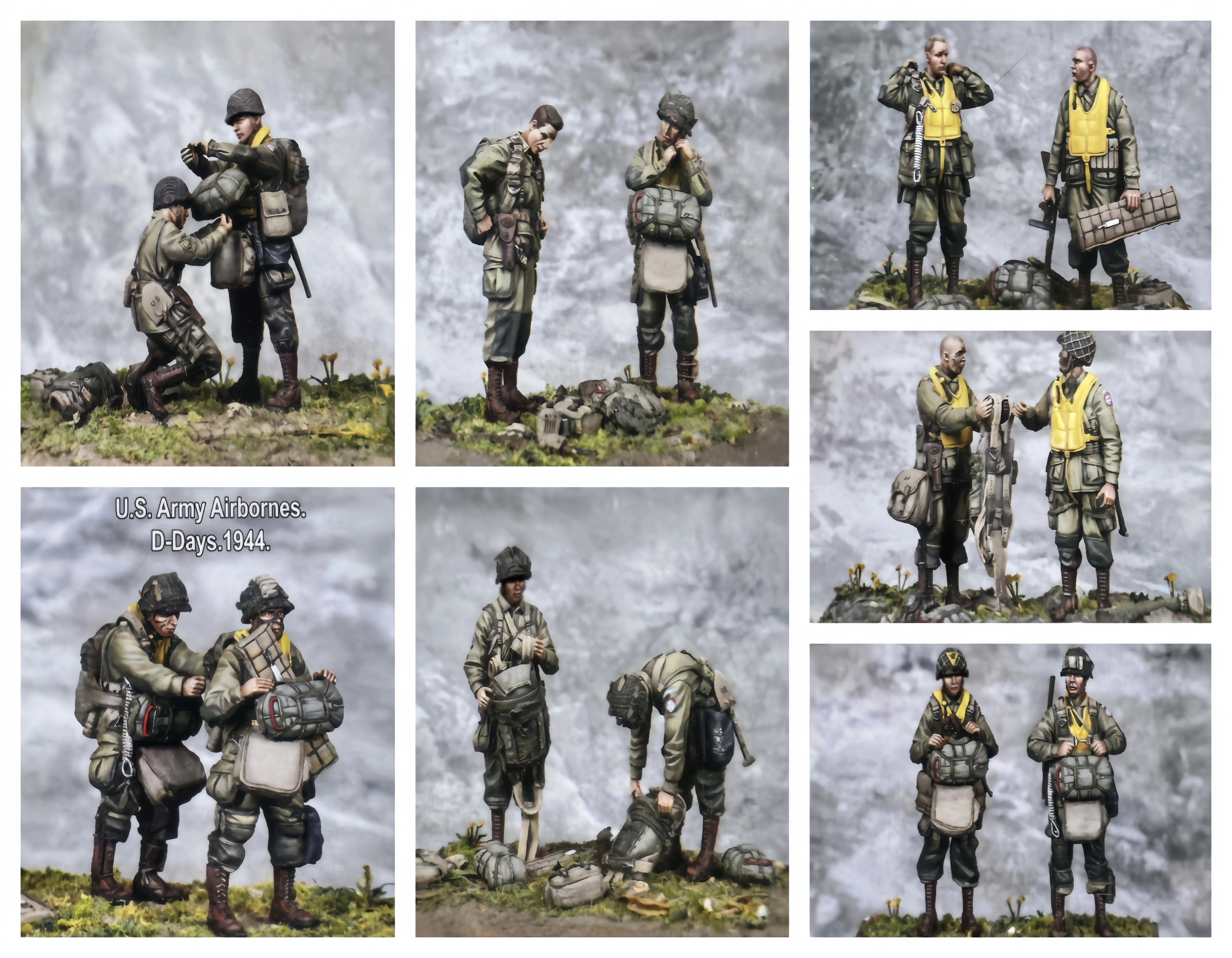 

1:35 Cast Resin Model Assembly Kit, GK, 14 Soldiers of The US 101st Airborne Division (supplementary Kit), Unpainted Model