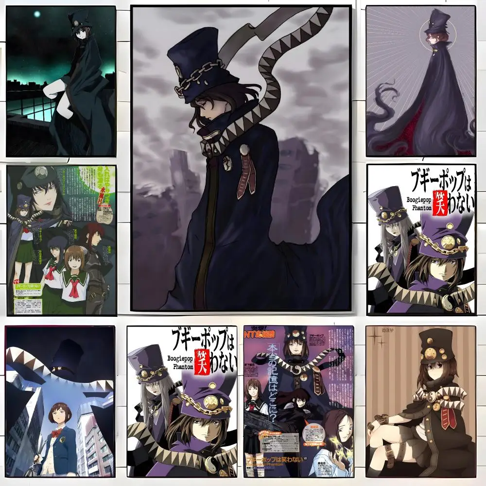 Dark Urban Fantasy Anime B-Boogiepop Phantom Poster  Self-adhesive Art Waterproof Paper Sticker Coffee House Bar Room Wall Decor