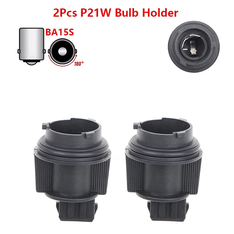 

2x Car Tail Light Socket For VW Jetta 2005 2006 2011 BA15S P21W Bulb Holder Base Accessories