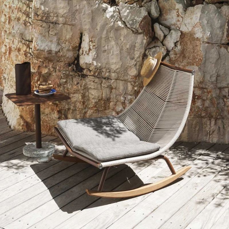 

Outdoor rocking chair Nordic outdoor outdoor lazy chair villa garden courtyard deck chair balcony home leisure