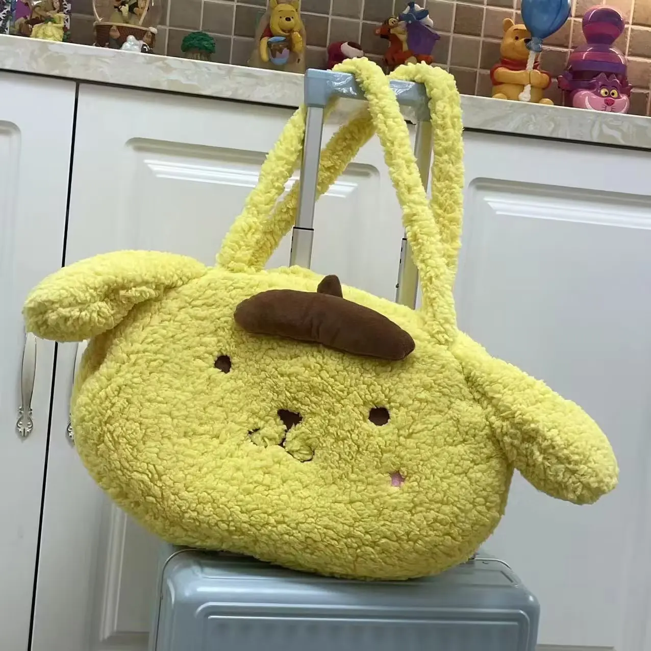 Sanrio Pom Pom Purin Handbag Lovely Shoulder Bag Cartoon Anime Plush Bag Girly Cute Bag High-capacity Xmas Gifts Girl Student