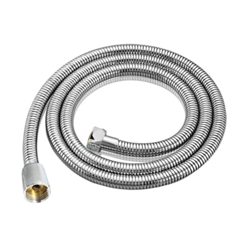 Flexible Bathroom Bath Shower Head 1.5m/ 2m/3m Stainless Steel Shower Hose Chrome Bathroom Water Head Shower Head Pipe Tool