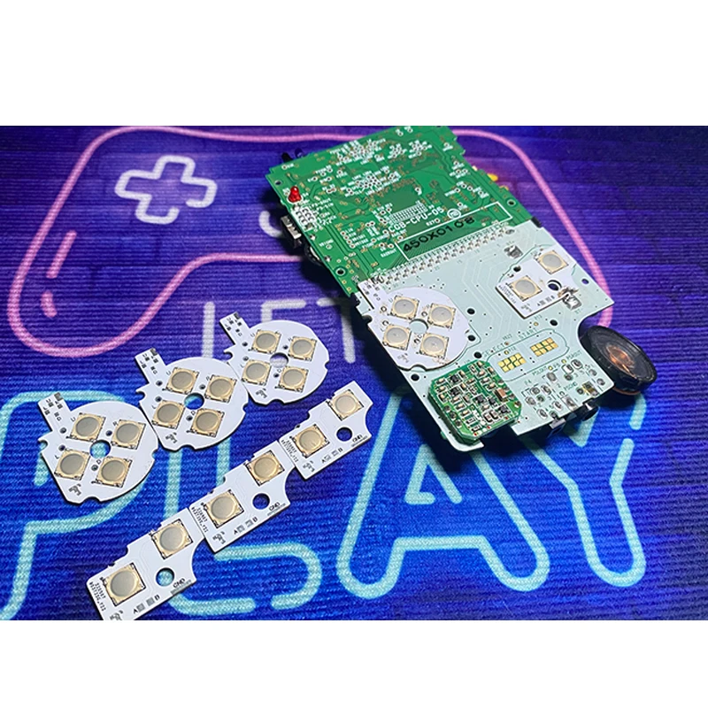 PCB لوحة قبة معدنية ل GameBoy GBC اللوحة الرئيسية زر تعديل لا خطوط الطيران ، لا قذائف قطع