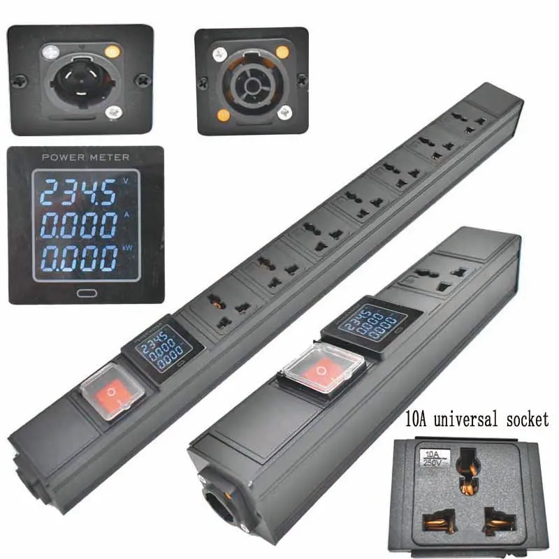 

Удлинитель PDU NAC3FPX NAC3MPX Адаптер для Великобритании 1-7AC10A Универсальная розетка Управление двойным выключателем с амперметром Без удлинительного кабеля