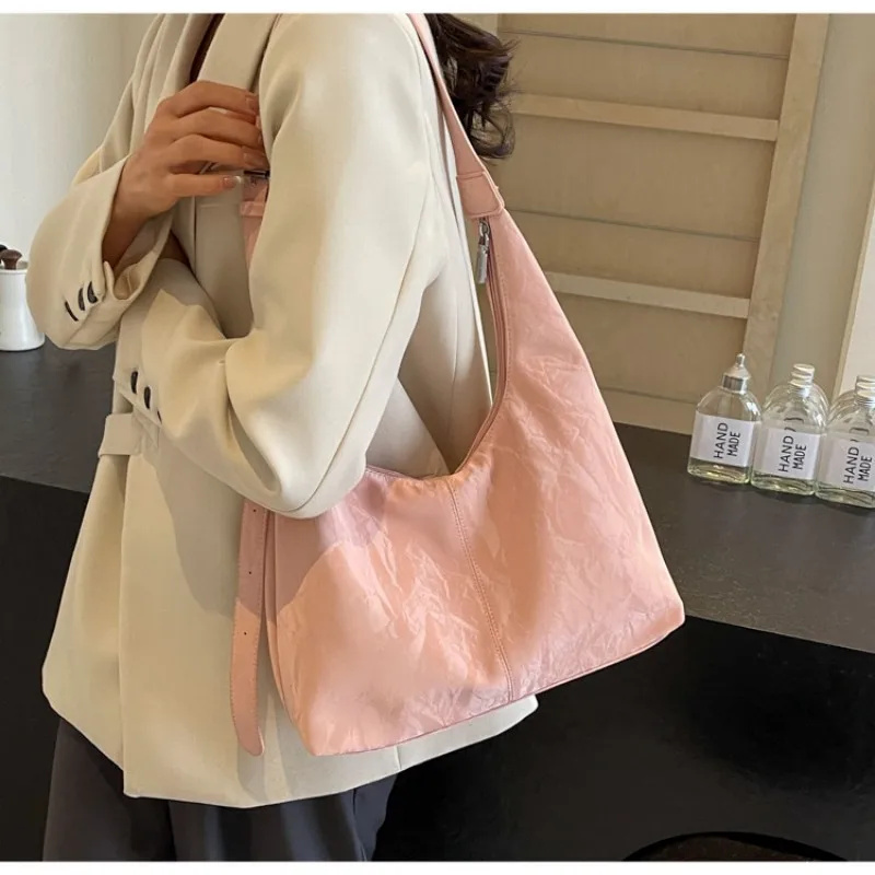 UKF Retro Handbag Soft PU Bag For Women 2024 New Summer/Autumn Popular Large Capacity Shoulder Bags For Women Bucket Bag Bolas