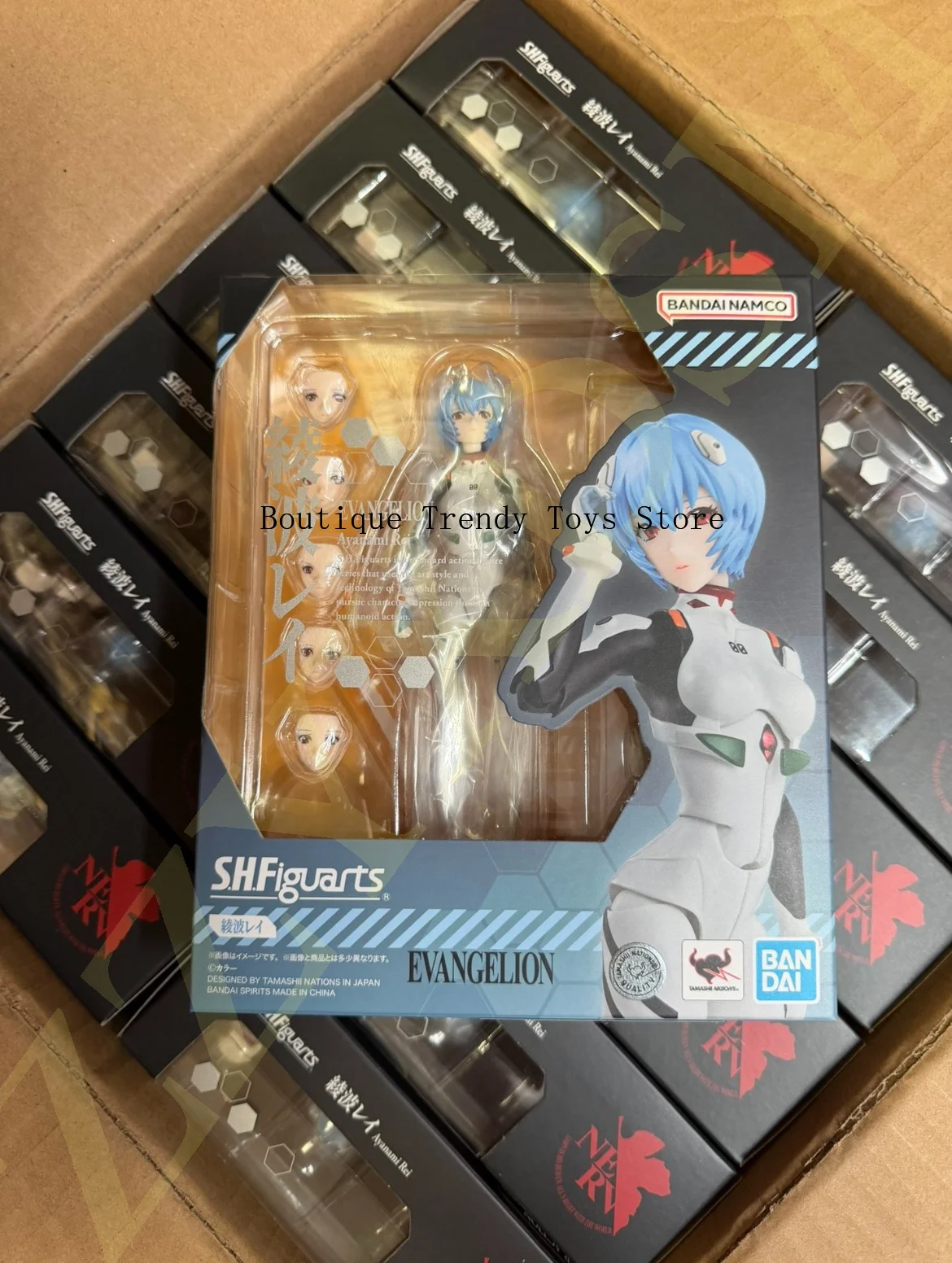 In Stock Bandai S.H.Figuarts Rei Ayanami Highly Articulated Action Figure Neon Genesis Evangelion Character Model Toys