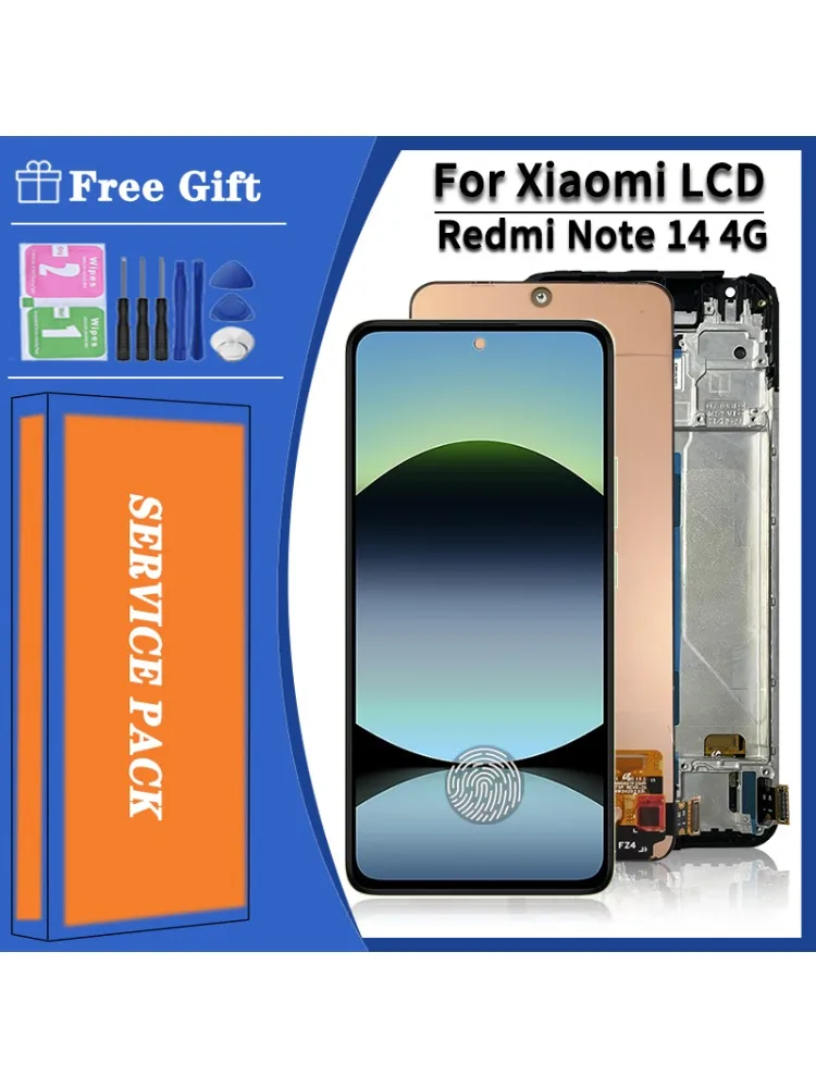 6.67 "AMOLED dla Xiaomi Redmi Note 14 4G wyświetlacz LCD dotykowy Digitizer zgromadzenie 24117RN76G ekran LCD z ramką — zdjęcie produktu 7