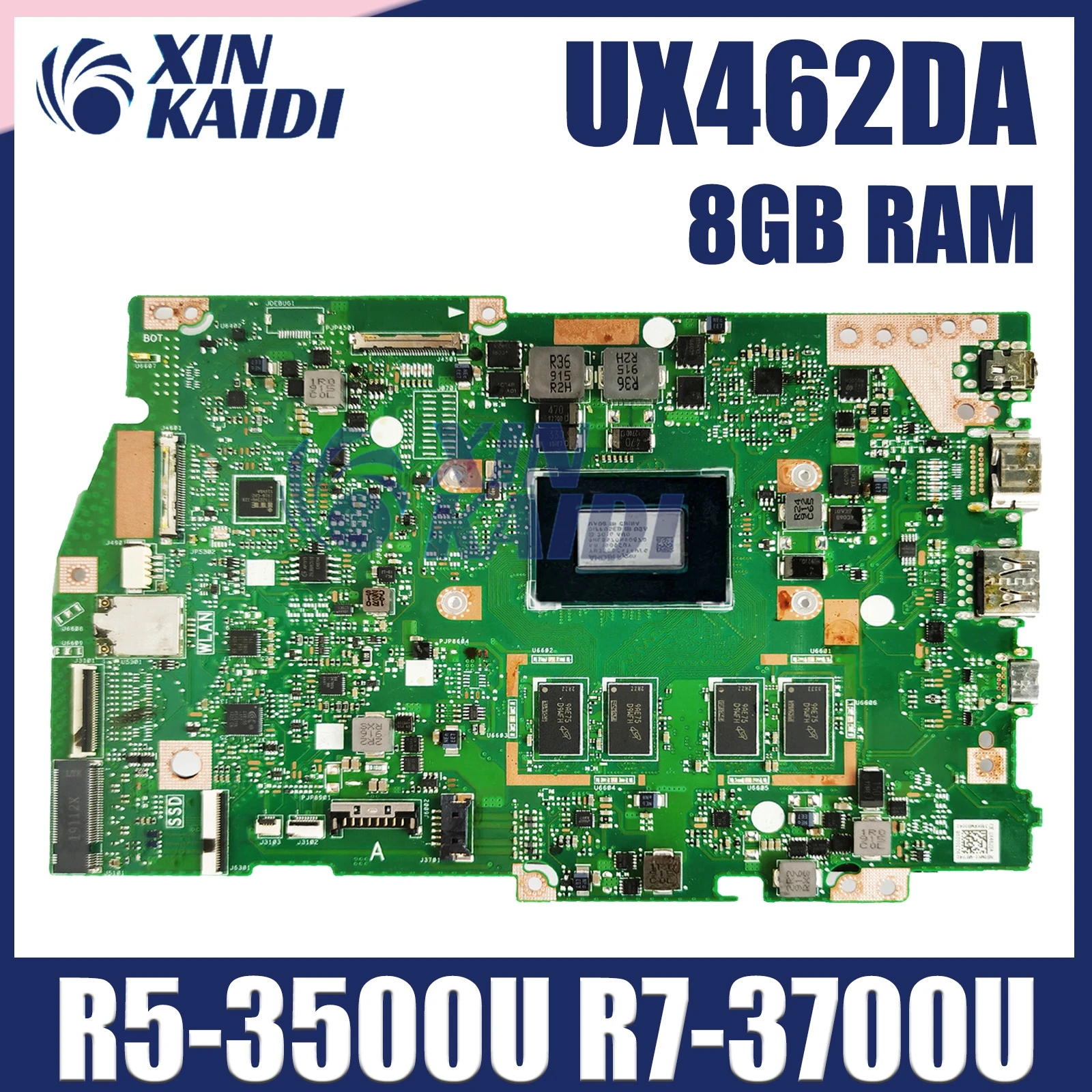 

UX462DA Mainboard For ASUS Zenbook Flip 14 UM462 UX462QA UX462DA Q406DA Laptop Motherboard With R5-3500U R7-3700U 8GB/RAM