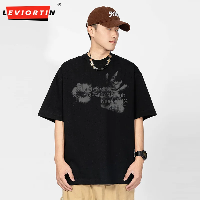 

240gsm Cotton Summer Washed T-shirt Men High Street Vintage Solid Color Oversized Tee Loose Y2k Tops Short Sleeve Unisex Tshirt