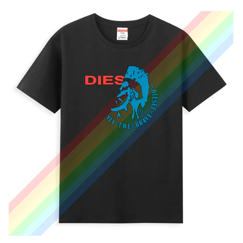 

2024 Vintage Diel The Brave T Shirt Men's Summer Black 100% Cotton Popular Normal Tee Shirts Tops Tee Unisex Print Piece S-3XL