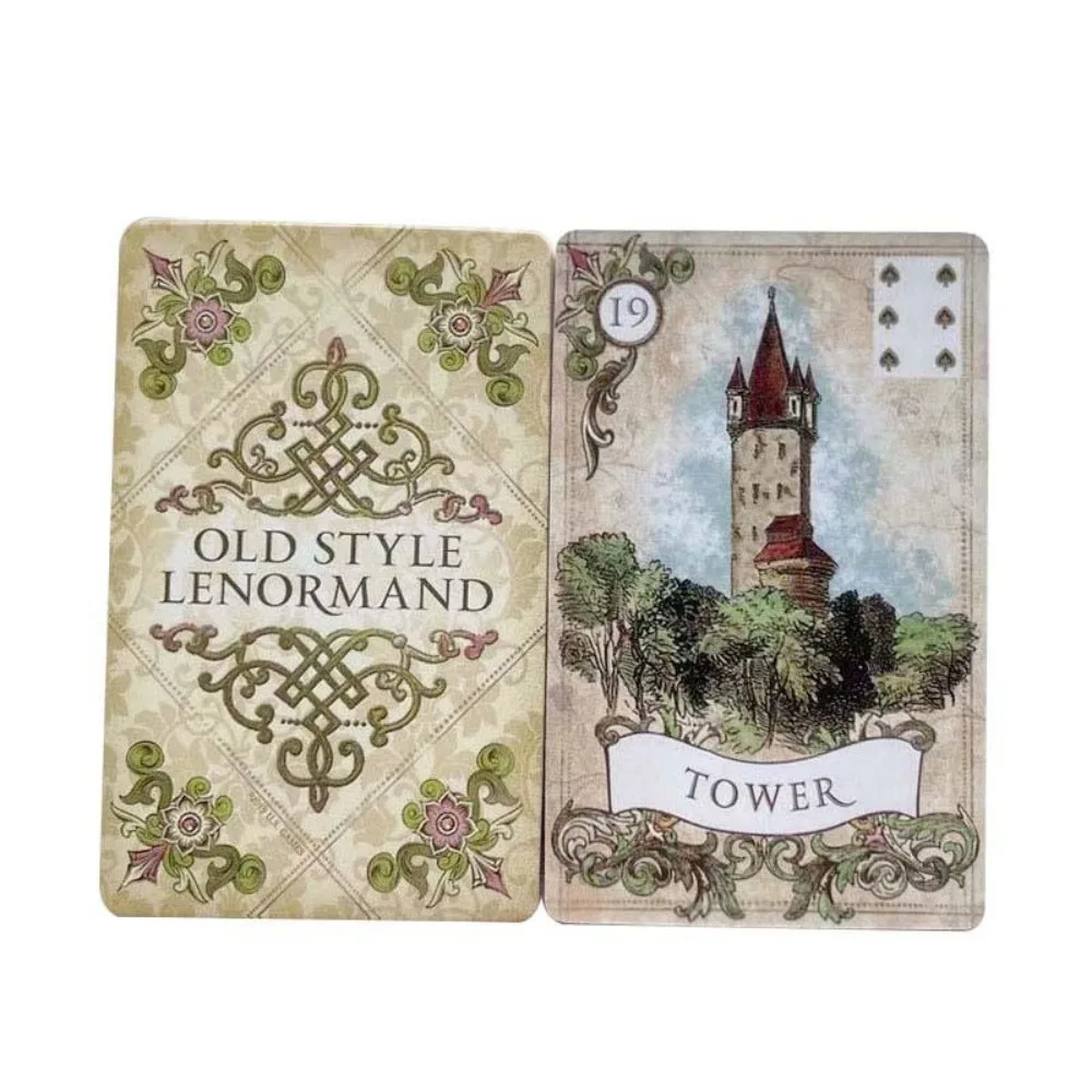 38 Sheets English Version Old Style Lenormand Fortune-telling Cards 9*6cm