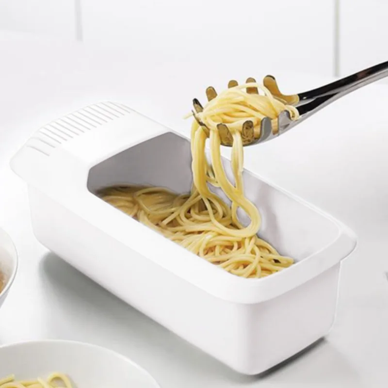Olla de Pasta para fideos en microondas con colador, vaporizador de verduras y espaguetis de plástico ecológico, accesorios de cocina para lavavajillas, nuevo