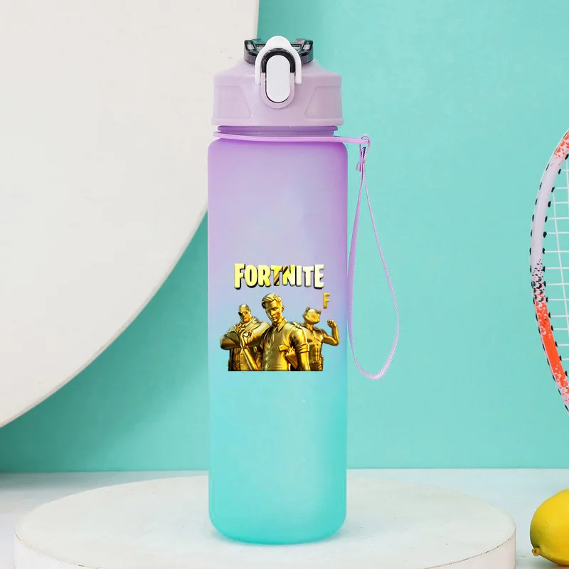 750 мл серия Fortnites бутылка для воды горячая игра соломенная чашка матовый прогрессивный цвет спорт на открытом воздухе фитнес ПК чайник подарок на день рождения