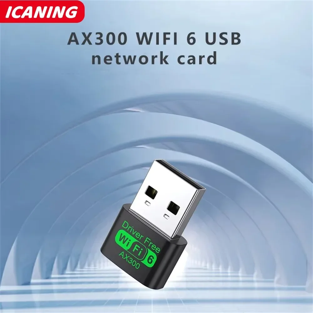 AX300 ワイヤレス WiFi レシーバー 287Mbps WiFi 6 アダプター 2.4G WiFi カード Wifi6 USB ドングル PC ラップトップドライバー無料 802.11ax