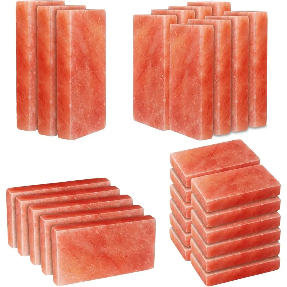 

Натуральные гималайские соляные плитки и кирпичи - 8x4x1 для спа, сауны, 50 штук в упаковке, соляные кирпичи или соляные стены, блоки по 2,5 фунта для домашнего декора