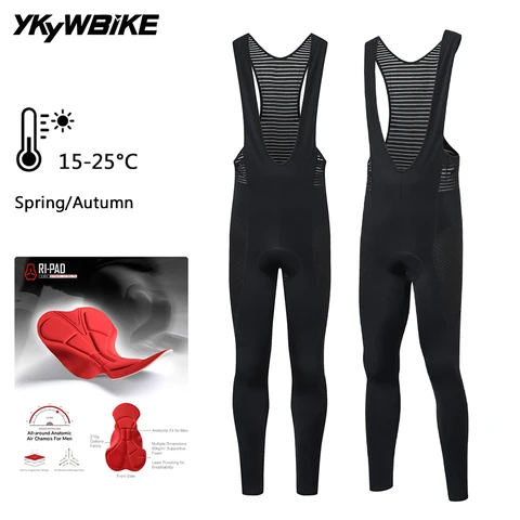 Ykywbike primavera outono calças de ciclismo dos homens pro bicicleta calças compridas legal respirável ciclismo bib calças secagem rápida bicicleta apertado mtb