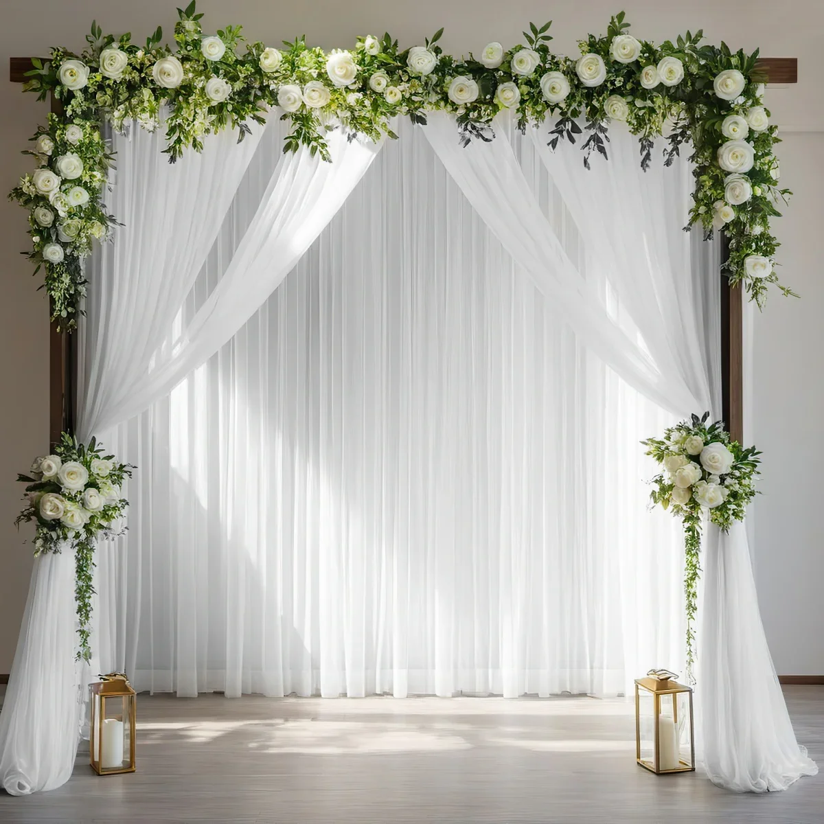 1pc Noble and elegant wedding decoration curtains(150x300cm), hexagonal background curtains, suitable for weddings, parties