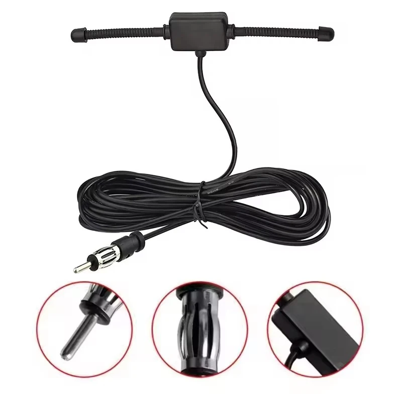 Universal Car Windshield AM FM Radio Antenna Signal Amplifier Booster Hidden Radio Active Truck Antenna for Vehicle Car Truck