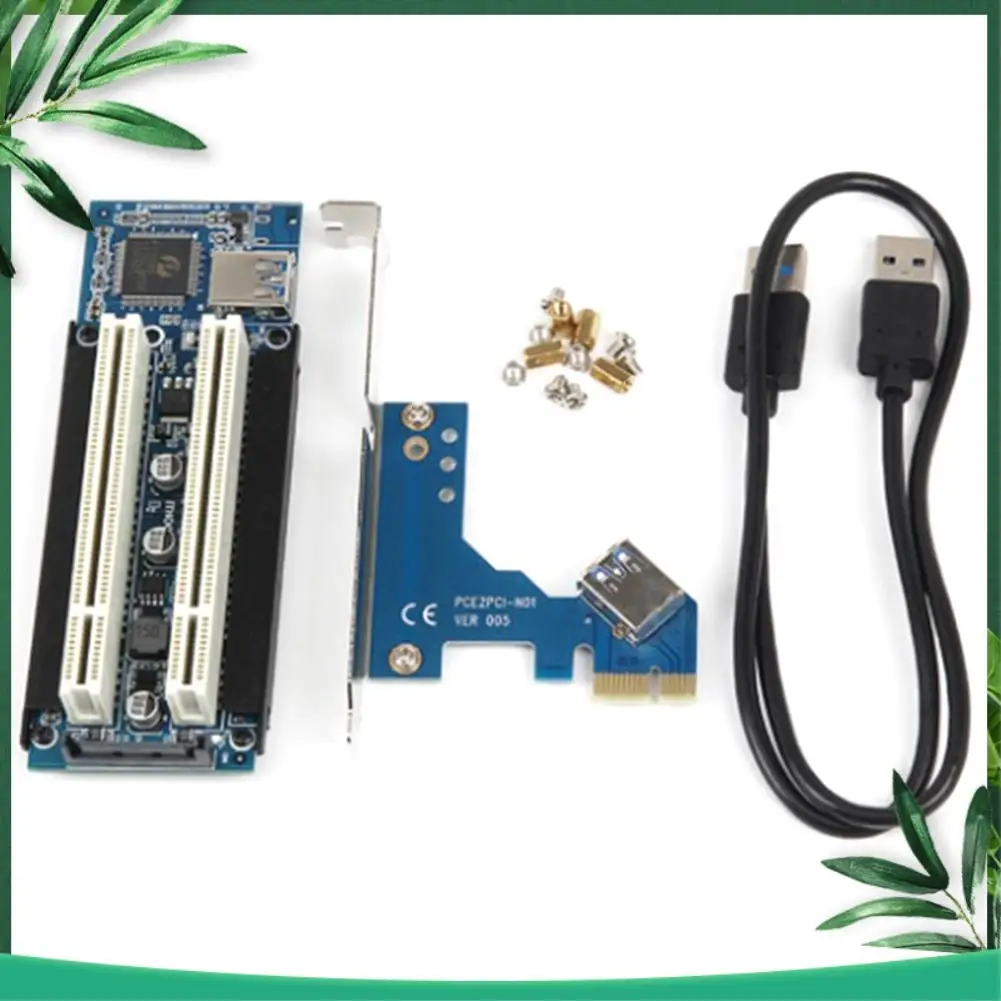 

(NEW) 1 Piece PCI-E To PCI Adapter Card PCIE To 2 PCI Slot Support Capture Card Golden Tax Card Parallel Port Card