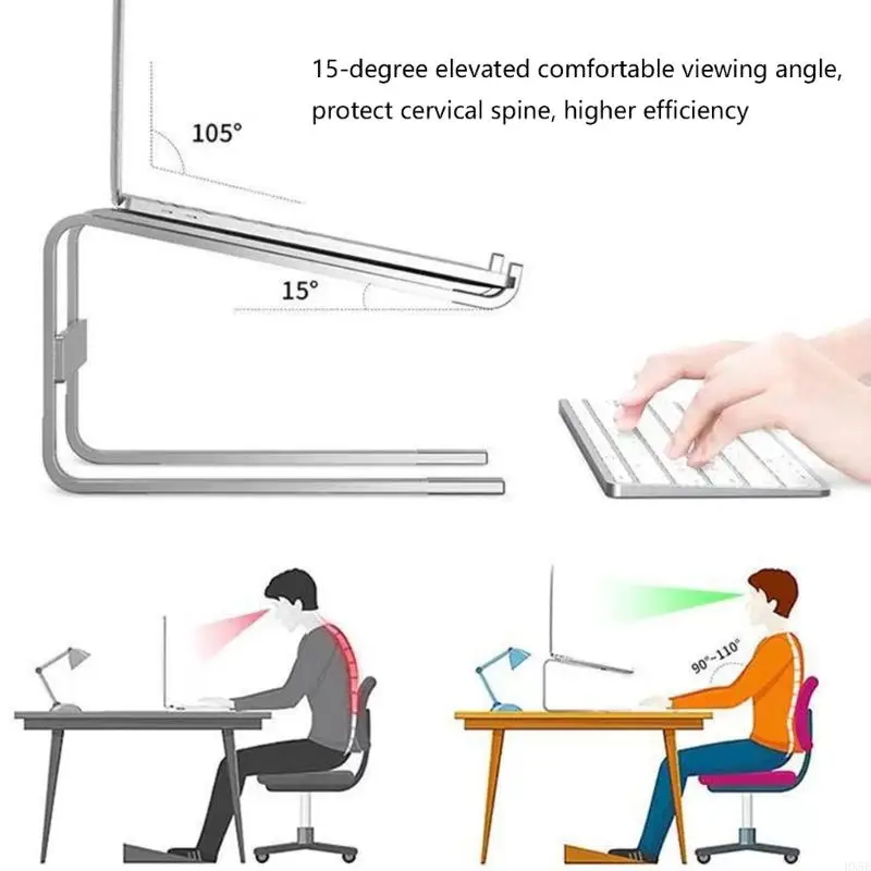 Ergonomischer Laptopständer für Schreibtisch, Metall, faltbarer Laptopständer, tragbarer Laptop HX5E