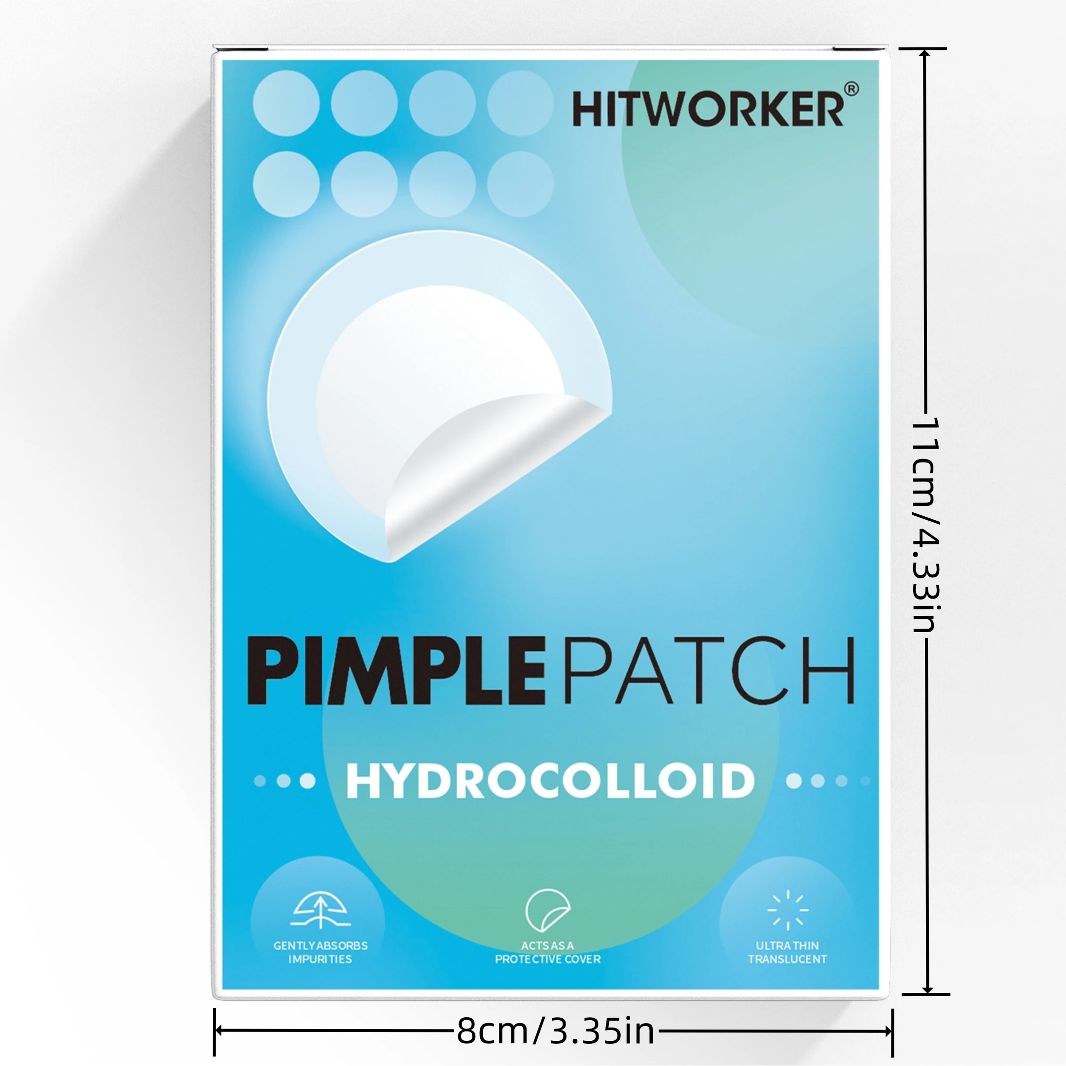 300 قطعة من رقعة البثور الغروانية المائية مع شجرة الشاي والزيت العطري تتضمن بقع حب الشباب لتقليل المسام للبشرة الواضحة