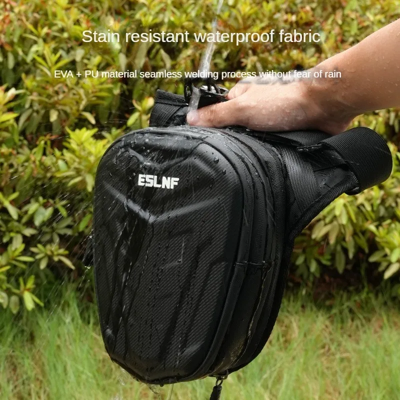 ESLNF-حقيبة جانبية للساق للدراجات النارية ، قشرة صلبة مضادة للماء ، حقائب خصر غير رسمية خارجية ، حقيبة هيب بوم للدراجات النارية ، إيفا