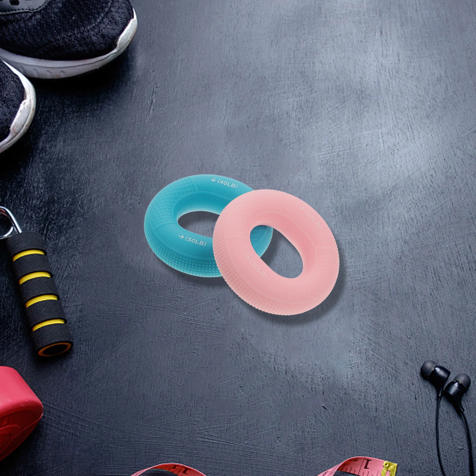 

3Pcs Squeeze Exerciser Palm Size Portable Hand Grip Strengthener Silicone Material Silicone Finger Strength Trainer