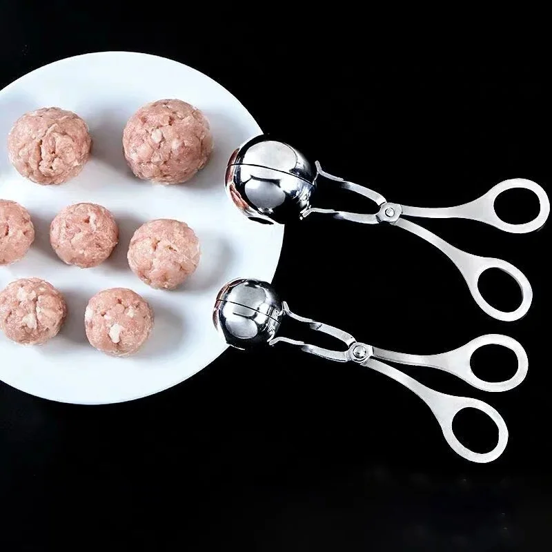 1/2/3/4Pcs Meatball Apparatus Maker Clip Fish Ball Rice Ball Making Mold Form Tools Kitchen Accessories Stainless Steel