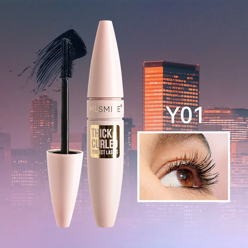 MLSMILE Mascara volumisant imperméable et résistant aux taches, 5 couleurs, allongeant et Dense