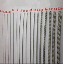 S316 marine grade stainless steel wire rope cable 7X7 Structure rope 0.5MM-5MM diameter