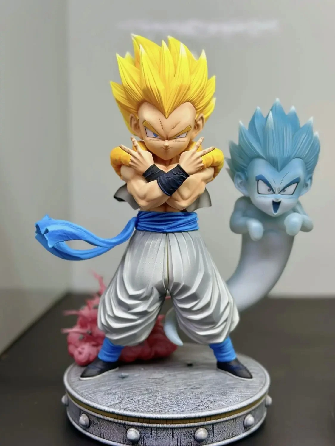 Dragon Ball Z Gotenks Super Saiyan Action Model Ghost Squad Statue Anime Figure Desktop Decoration Collectible Toys Xmas Gift