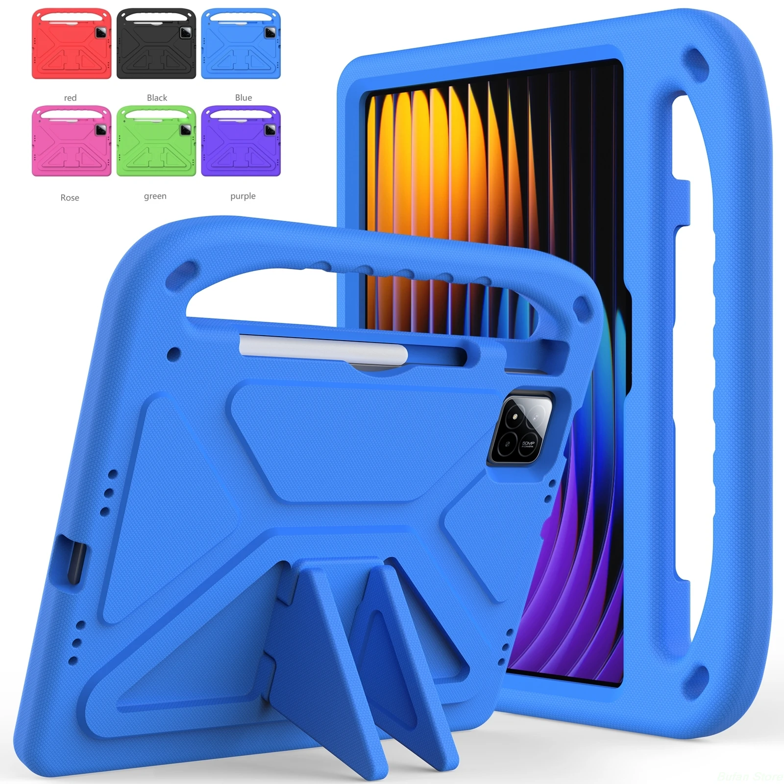 

Kids EVA Case for Xiaomi Pad7 7 Pro 11.2 2024 Redmi Pad Pro 12.1 SE 11 8.7 10.61 5 Pro 11 Shockproof Handle Stand Tablet Cover