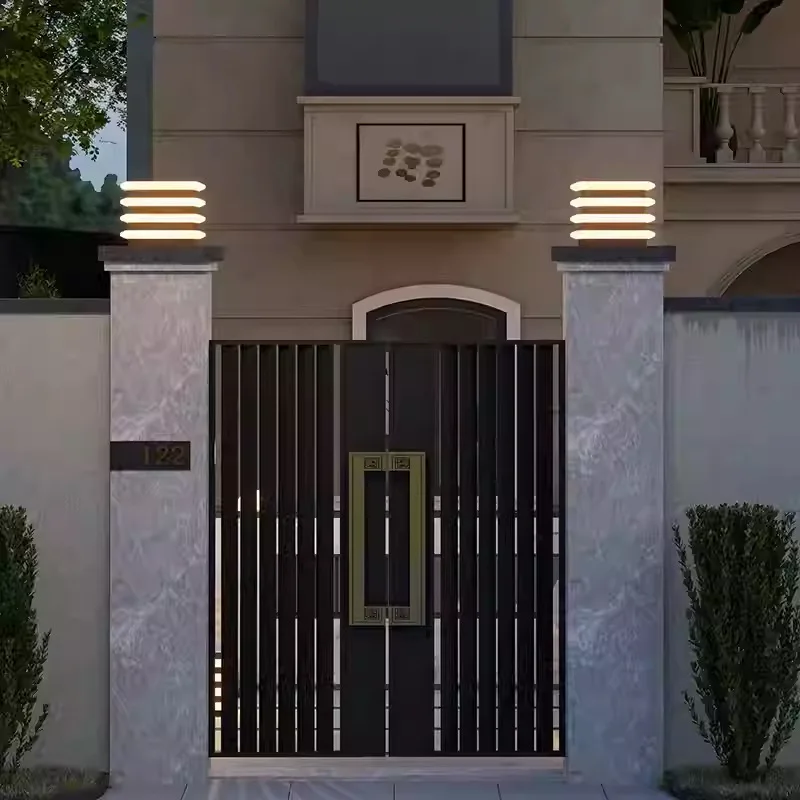 Lampada solare stigma Lampada da pilastro per porta villa impermeabile per esterni Lampada da pilastro da giardino