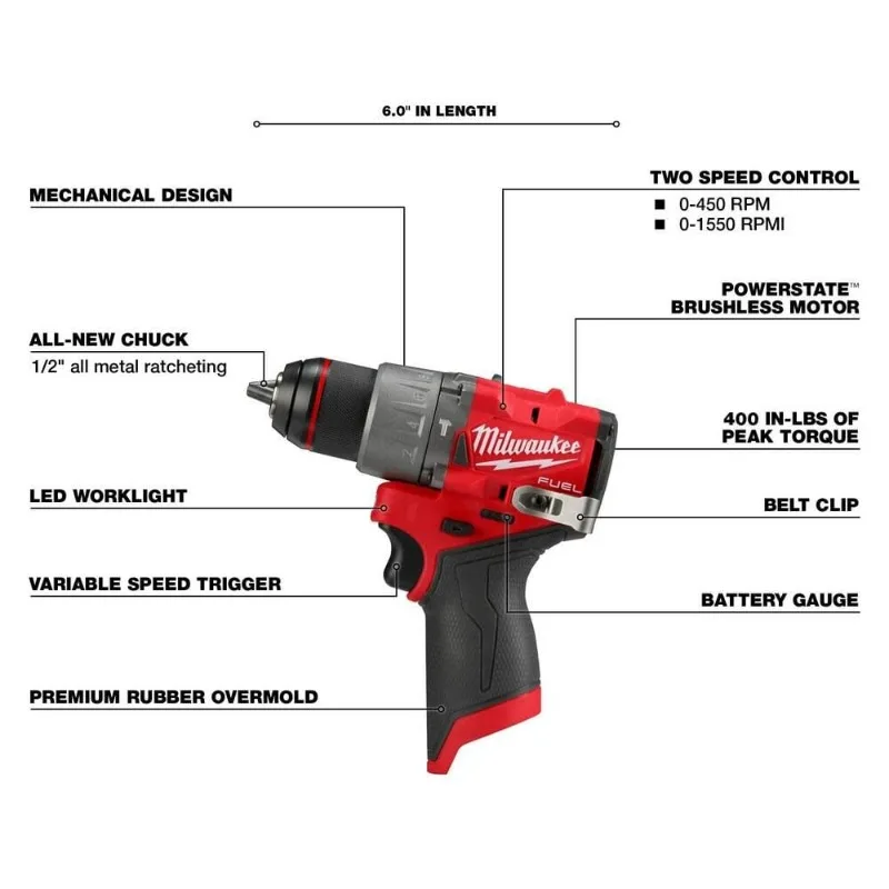 Milwaukee M12 FPP2A2-242X M12™ FUEL™ 2-Tool Combo Kit M12 FID2/3453 M12 FPD2/3404 12V Power Tool Sets