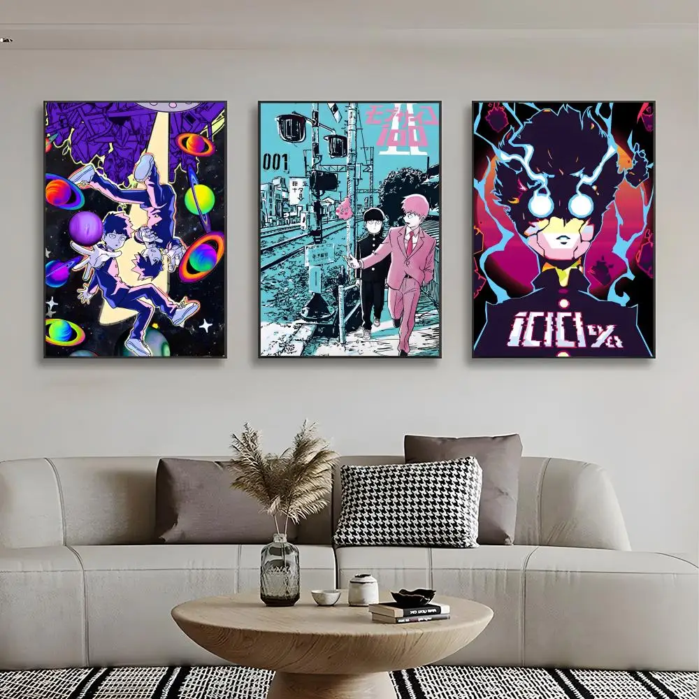 أنيمي موب النفسي 100 ملصق جدار الفن طباعة ملصق ديكور جدارية ديكور المنزل هدية غير المؤطرة