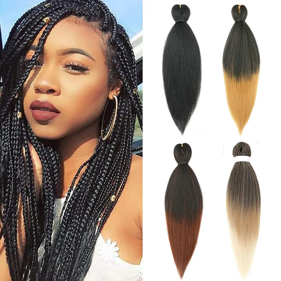 1 Pack Natural Synthetic Crochet Braids Hair, Soft Braided Extension, Hot Water Setting long Jumbo Braids (26inch 4 Colors)