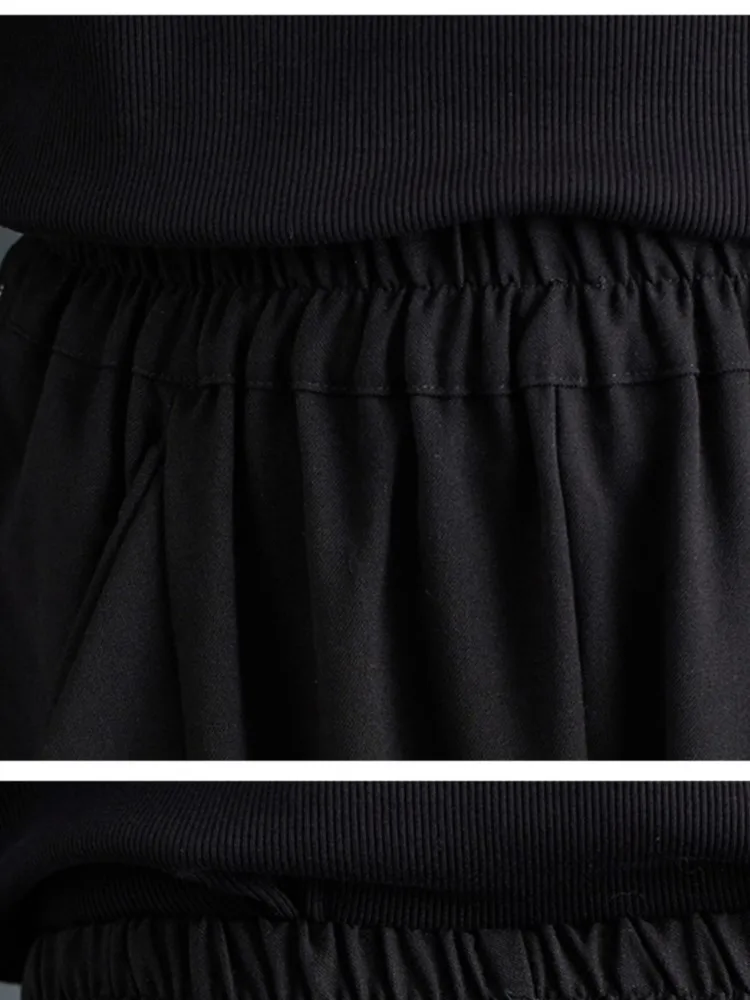 ربيع الخريف السراويل واسعة الساق المرأة عارضة فضفاض السيدات السراويل عالية الخصر امرأة فانوس السراويل